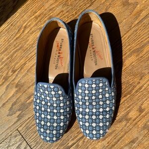 Stubbs and Wootton limited edition blue loafers size 10.5